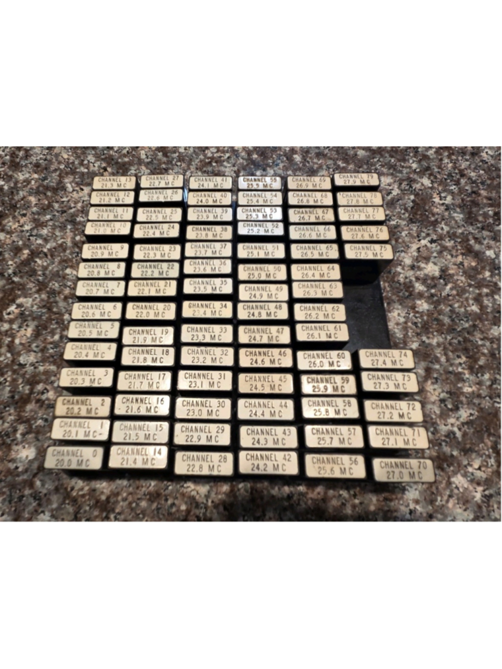 WWII US Signal Corps Military Radio Crystal Set 0-79 20.0-27.9 MC SCR-508 Rack